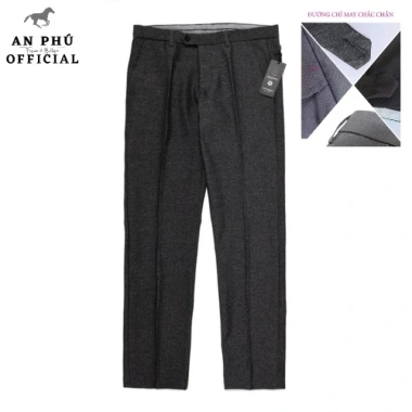 Quần tây nam AP30 ống đứng trung niên vải không phai màu đen - giảm còn 109.000₫
