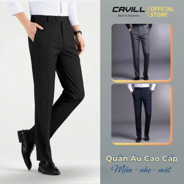 Quần Tây Nam Cao Cấp CAVILL - Công Nghệ Mới Đứng Form, Vải Co Giãn Nhẹ, Chống Nhăn Bền Màu