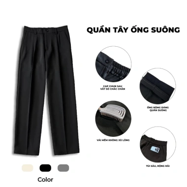 Quần Tây Nam Cao Cấp DU&I STORE - Kiểu Ống Rộng Hàn Quốc, Dễ Phối Đồ, 205.000đ 5