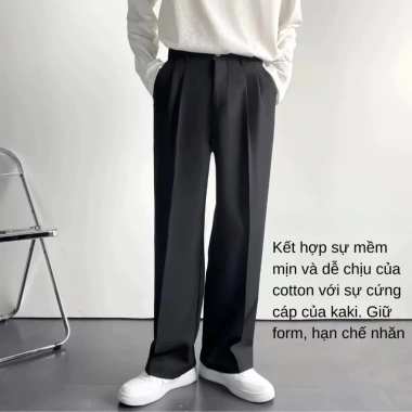 Quần Tây Nam Cao Cấp DU&I STORE - Kiểu Ống Rộng Hàn Quốc, Dễ Phối Đồ, 205.000đ 7