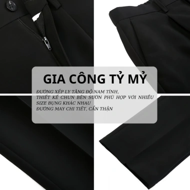 Quần Tây Nam Cao Cấp ống rộng cạp chun co giãn thoải mái, dễ phối đồ – 139.998₫ 7 Quần Tây Nam Cao Cấp ống rộng cạp chun co giãn thoải mái, dễ phối đồ – 139.998₫ 7