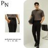 Quần tây nam cạp cao sidetab ống côn đen vải tuyết Hàn công sở - PN STORE QĐL giảm giá 179k
