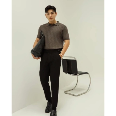 Quần tây nam cạp cao sidetab ống côn đen vải tuyết Hàn công sở - PN STORE QĐL giảm giá 179k 2