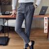 Quần tây Nam cạp cao tự chỉnh eo, baggy lịch lãm màu xám đen be kem Zenzetshop QTN04 2