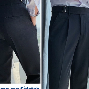Quần tây Nam cạp cao tự chỉnh eo, baggy lịch lãm màu xám đen be kem Zenzetshop QTN04 6 Quần tây Nam cạp cao tự chỉnh eo, baggy lịch lãm màu xám đen be kem Zenzetshop QTN04 6