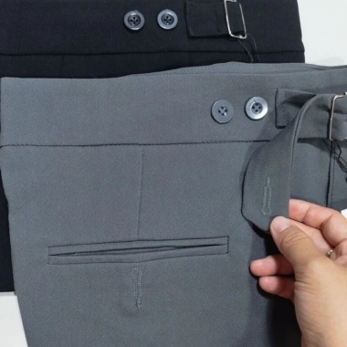 Quần tây Nam cạp cao tự chỉnh eo, baggy lịch lãm màu xám đen be kem Zenzetshop QTN04