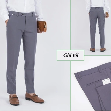 Quần tây nam công sở vải tuyết mưa ôm nhẹ ống côn phong cách Hàn Quốc 9