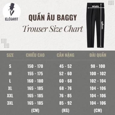Quần Tây Nam Đen Ống Đứng Cạp Chun Cạnh Sườn – Quần Âu Cao Cấp Elégant Giá 339k