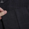 Quần tây nam Hàn Quốc ADINO màu nâu kẻ ô, cotton dày không bai, slimfit công sở ống đứng, giảm giá 359k QA95 5