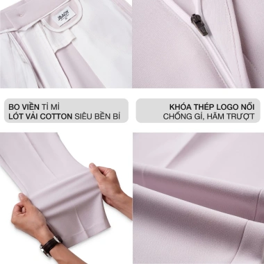 Quần tây nam Hàn Quốc JBagy baggy vải co giãn dày ống rộng đen kem JA101 281k