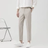 Quần tây nam Hàn Quốc ôm baggy, quần âu nam ống côn cao cấp, đa màu (đen, trắng, xám, kem) - Giá 350.000 VND 5