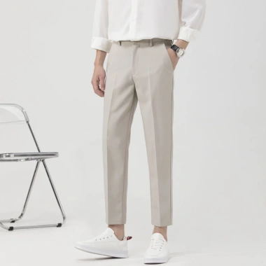 Quần tây nam Hàn Quốc ôm baggy, quần âu nam ống côn cao cấp, đa màu (đen, trắng, xám, kem) - Giá 350.000 VND