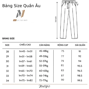 Quần tây nam Hàn Quốc ống côn công sở vải tuyết co giãn dày dặn Giá chỉ 145.000