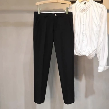 Quần tây nam Hàn Quốc ống côn nhẹ cao cấp, 5 màu, vải co giãn dày dặn, form Slimfit - Giá chỉ 119.000 VND 5