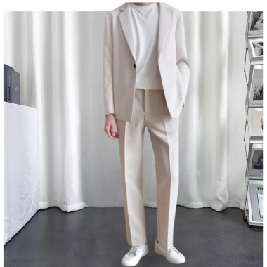 Quần Tây Nam Hàn Quốc Ống Xuông Dáng Baggy Sidetab Dày Dặn Giá 191.750₫ 4