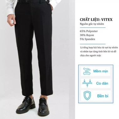 Quần Tây Nam Hàn Quốc Ống Xuông Dáng Baggy Sidetab Dày Dặn Giá 191.750₫ 5