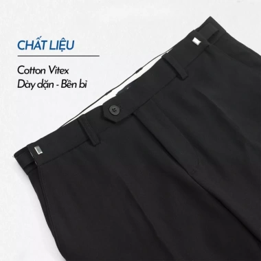 Quần Tây Nam Hàn Quốc Ống Xuông Dáng Baggy Sidetab Dày Dặn Giá 191.750₫ 6