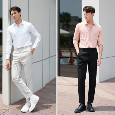 Quần tây nam Hàn Quốc slimfit công sở vải tuyết co giãn dày dặn - Giá chỉ 185k 7
