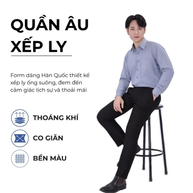 Quần Tây Nam Hàn Quốc Xếp Ly VINHTUAN Cao Cấp Chuẩn Form Lịch Lãm Giá Ưu Đãi 327.250₫