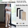 Quần tây nam HELLOYOU Slimcrop 79 co giãn dày dặn, ống rộng màu đen - 259k