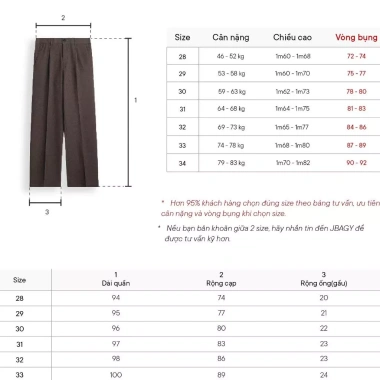 Quần tây nam JBAGY Ống suông vải âu cao cấp – Giá ưu đãi 269.000đ (giá gốc 338.940đ) 9 Quần tây nam JBAGY Ống suông vải âu cao cấp – Giá ưu đãi 269.000đ (giá gốc 338.940đ) 9