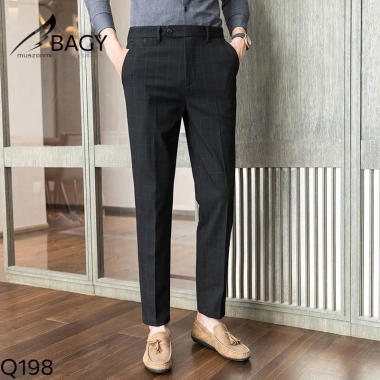 Quần tây nam kẻ caro spandeck co giãn nhẹ thoải mái giá 138.999đ 5