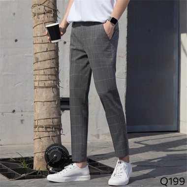 Quần tây nam kẻ caro spandeck co giãn nhẹ thoải mái giá 138.999đ 7
