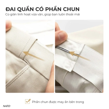 Quần Tây Nam Nato Thomason Vải Co Giãn Eo Bụng Form Regular Giá 350.000 - Lịch Sự Trẻ Trung