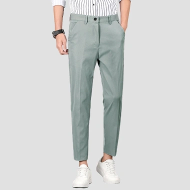 Quần tây nam ống ôm cotton chéo BASIC hơi co dãn, không nhăn, thoáng mồ hôi - Giá 99.000đ 4
