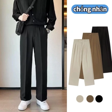 Quần Tây Nam Ống Rộng Chống Nhăn Không Bai Xù - Phong Cách Hàn Quốc, Giá 149.000