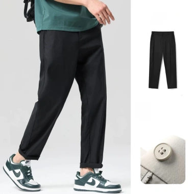 Quần Tây Nam, Quần Âu Nam 45-110KG Baggy vải co giãn nhẹ, thun lưng, giảm giá 129k