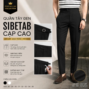Quần Tây Nam Sibetab Cạp Cao Siêu Giữ Li Chống Nhăn, Vải Dày Giá chỉ 450.000đ 10