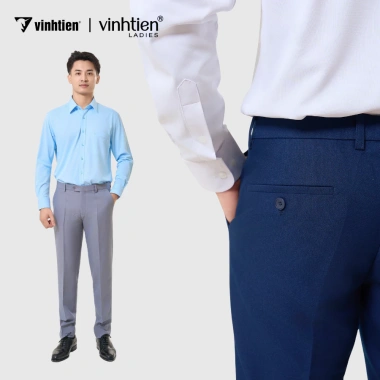 Quần Tây Nam Slimfit Trơn Cao Cấp Vĩnh Tiến Mềm Mịn Thoáng Khí - 403.750 VND 9