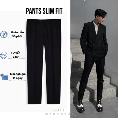 Quần tây nam SOFT MENSWEAR Hàn Quốc slimfit công sở vải co giãn - chỉ 250.000₫