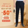 Quần tây nam trơn cúc đen gấu chờ Thái Hòa - 391.000đ, chất mềm, lịch lãm