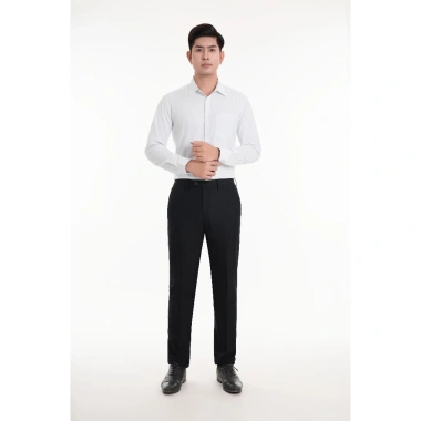 Quần tây nam trơn cúc đen gấu chờ Thái Hòa - 391.000đ, chất mềm, lịch lãm 6