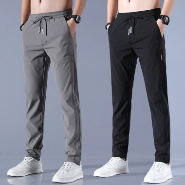 Quần Tây Nam Vải Lụa Lạnh Dáng Rộng Thoáng Khí Chống Bẩn Mùa Hè Size Lớn 71.062₫ 9