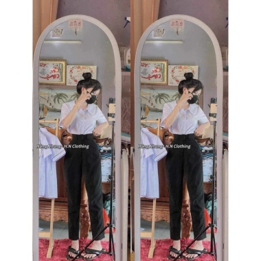 Quần Tây Nữ 1 Nút Lệch Công Sở - Chất Vải Cao Cấp, Đi Học Đi Làm, Giá 160k 8