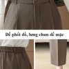 Quần Tây Nữ 3A Lưng Thun Cạp Cao Baggy Dáng Ống Đứng Khóa Trước Giá Ưu Đãi 79k 2
