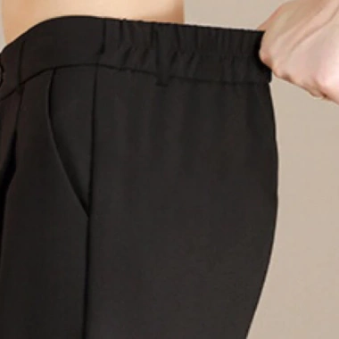 Quần Tây Nữ 3A Lưng Thun Cạp Cao Baggy Dáng Ống Đứng Khóa Trước Giá Ưu Đãi 79k 3