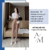 Quần tây nữ AMY lưng cao cạp cao tôn dáng ống đứng, khóa trước, màu đen trắng nâu 250k 2