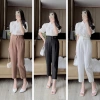 Quần tây nữ AMY lưng cao cạp cao tôn dáng ống đứng, khóa trước, màu đen trắng nâu 250k 4