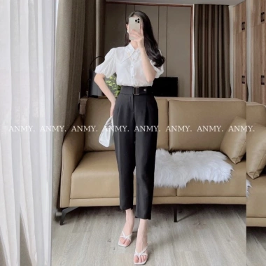 Quần tây nữ AMY lưng cao cạp cao tôn dáng ống đứng, khóa trước, màu đen trắng nâu 250k 10 Quần tây nữ AMY lưng cao cạp cao tôn dáng ống đứng, khóa trước, màu đen trắng nâu 250k 10