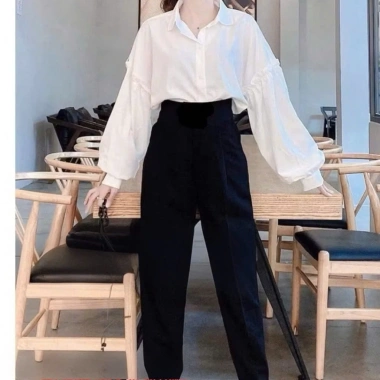 Quần Tây Nữ Baggy 2 Cúc Công Sở Lưng Cao MR 02 - Giá Ưu Đãi 79.000 VNĐ