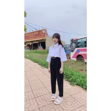 Quần Tây Nữ Baggy 2 Cúc Công Sở Lưng Cao MR 02 - Giá Ưu Đãi 79.000 VNĐ
