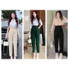 Quần tây nữ baggy cạp chữ V bản to chất tuyết mưa hách dáng Mã Q107 giá 78.000₫ 2