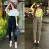 Quần tây nữ baggy cạp chữ V bản to chất tuyết mưa hách dáng Mã Q107 giá 78.000₫ 3