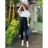 Quần tây nữ baggy cạp chữ V bản to chất tuyết mưa hách dáng Mã Q107 giá 78.000₫ 4
