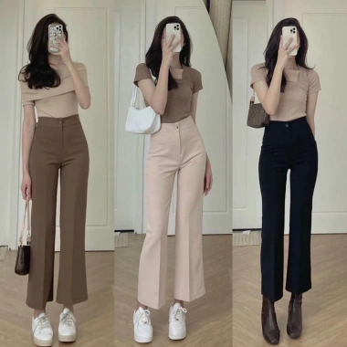 Quần Tây Nữ Baggy Công Sở Lưng Cao - Phong Cách Thanh Lịch, Giá Giảm 88.999 VND