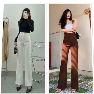 Quần Tây Nữ Baggy Công Sở Lưng Cao - Phong Cách Thanh Lịch, Giá Giảm 88.999 VND